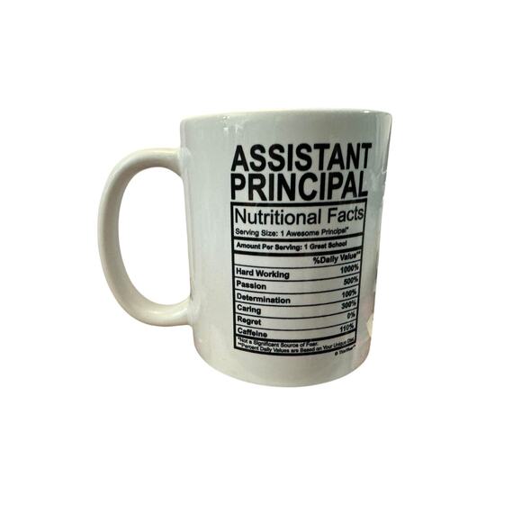 ThisWear Assistant Principal Gifts Assistant Principal Nutrional Facts Label Mug - Picture 3 of 6